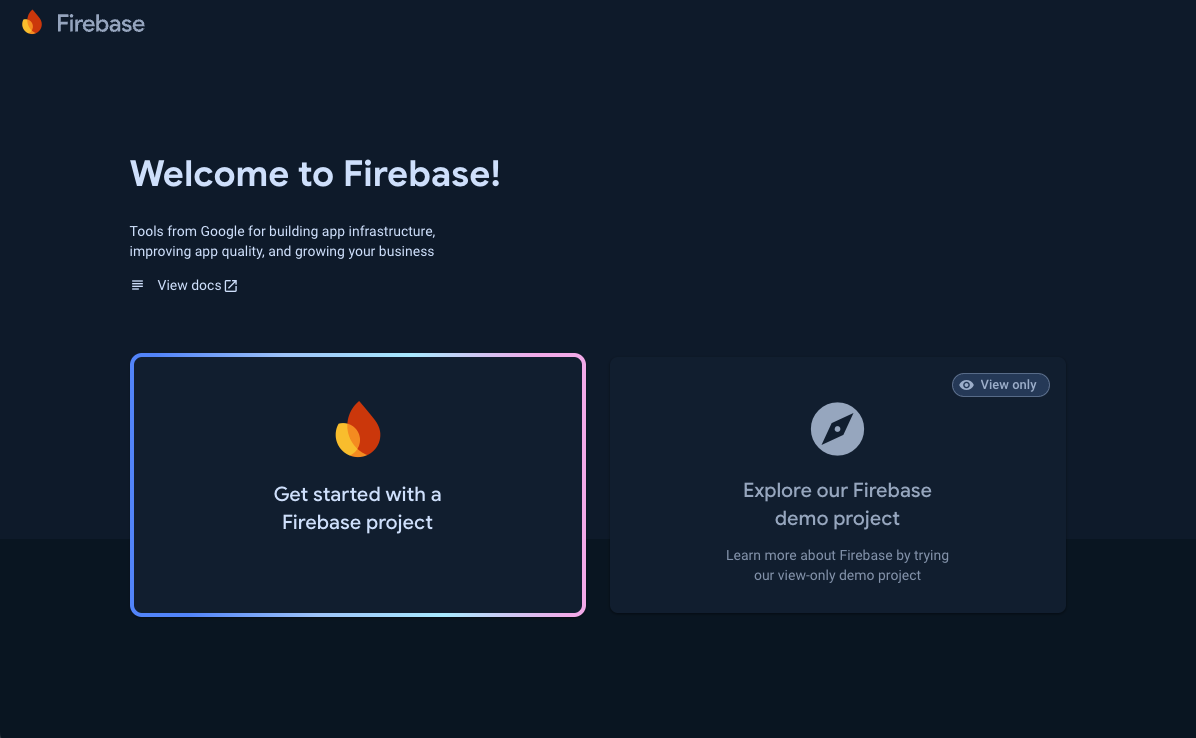 Create Firebase Project